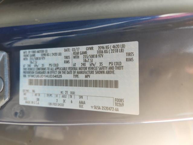 2017 FORD ESCAPE TIT 1FMCU0JD1HUD34525