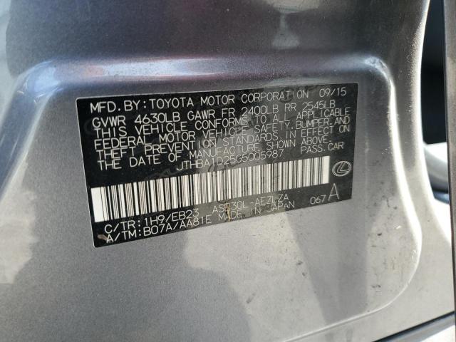 2016 LEXUS IS 200T JTHBA1D25G5005987