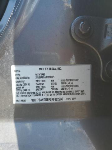 2024 TESLA MODEL Y 7SAYGDEF2RF182935
