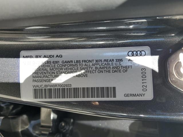 2024 AUDI E-TRON GT WAUCJBFW0R7002933