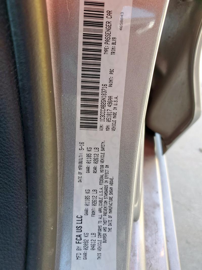 2016 CHRYSLER 200 LIMITE 1C3CCCAB2GN183716