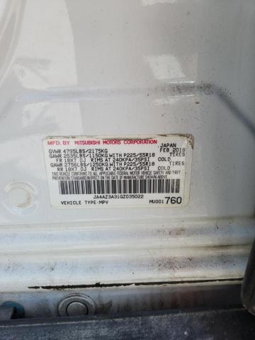 2016 MITSUBISHI OUTLANDER JA4AZ3A31GZ035022