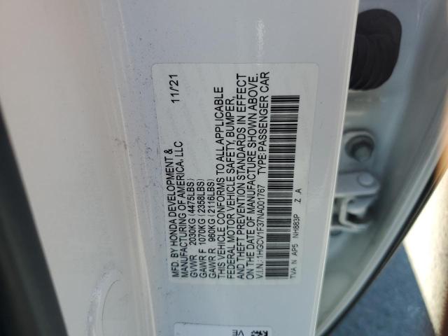 2022 HONDA ACCORD SPO 1HGCV1F37NA001767