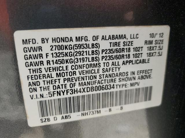 2013 HONDA PILOT EX - 5FNYF3H4XDB006034