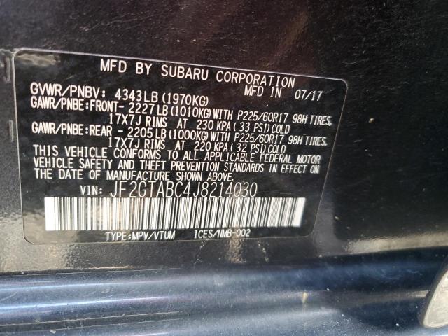 2018 SUBARU CROSSTREK JF2GTABC4J8214030
