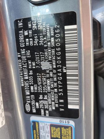 2019 KIA SORENTO L 5XYPG4A30KG605062