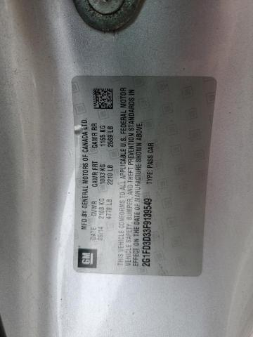 2015 CHEVROLET CAMARO LT 2G1FD3D33F9139549