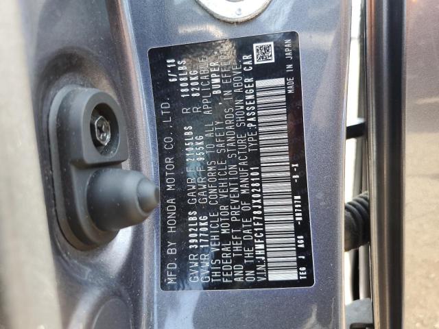 2018 HONDA CIVIC EXL JHMFC1F78JX028101