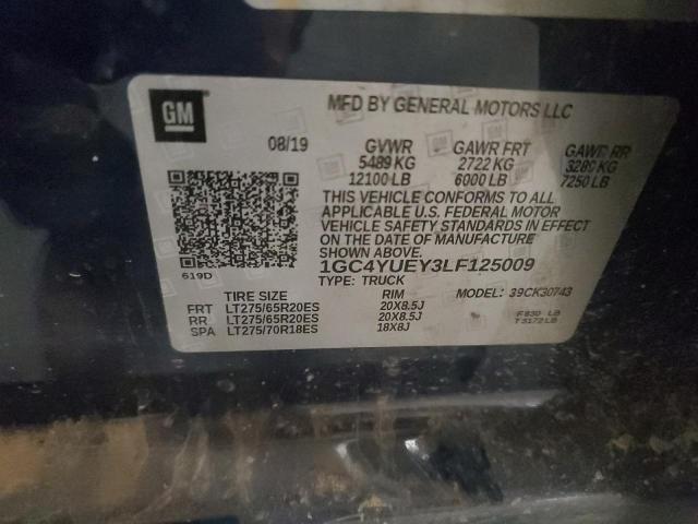 2020 CHEVROLET SILVERADO K3500 LTZ 1GC4YUEY3LF125009