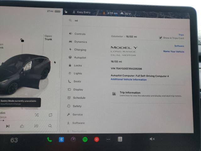 2024 TESLA MODEL Y 7SAYGDEE1RA226296