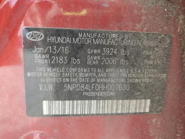 2017 HYUNDAI ELANTRA SE 5NPD84LF0HH007630