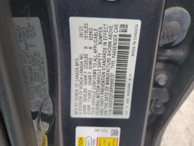 2023 HONDA CIVIC LX 2HGFE2F26PH555137