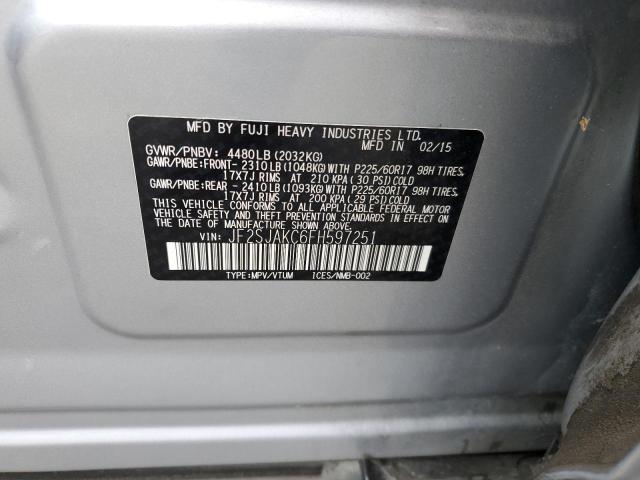 2015 SUBARU FORESTER 2 - JF2SJAKC6FH597251