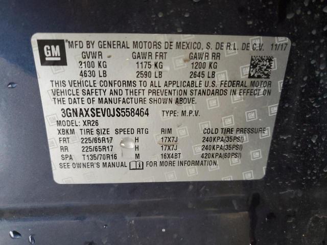 2018 CHEVROLET EQUINOX LT - 3GNAXSEV0JS558464