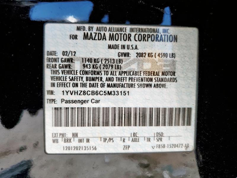 2012 MAZDA 6 S - 1YVHZ8CB6C5M33151