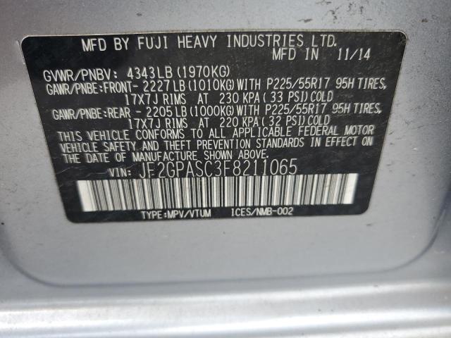 2015 SUBARU XV CROSSTR JF2GPASC3F8211065