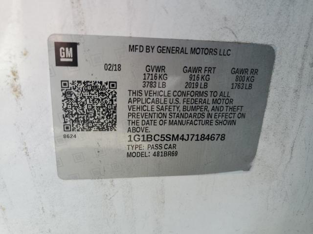 2018 CHEVROLET CRUZE LS 1G1BC5SM4J7184678