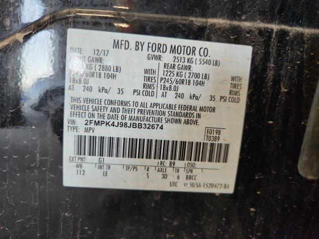 2018 FORD EDGE SEL 2FMPK4J98JBB32674
