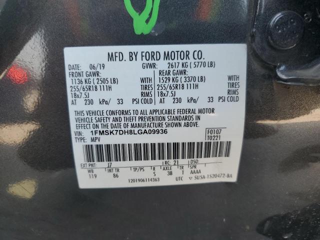 2020 FORD EXPLORER XLT 1FMSK7DH8LGA09936