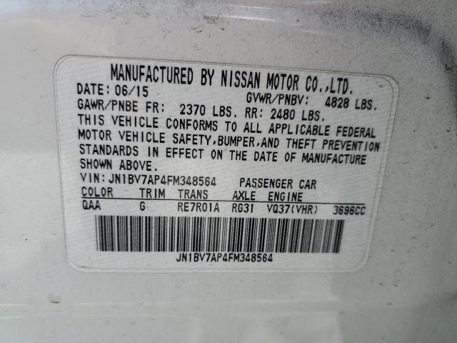 2015 INFINITI Q50 BASE - JN1BV7AP4FM348564