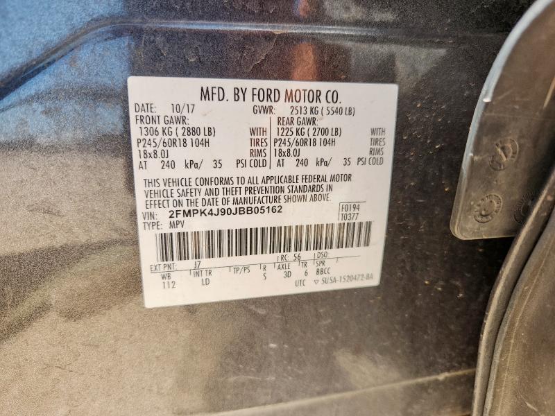 2018 FORD EDGE SEL - 2FMPK4J90JBB05162