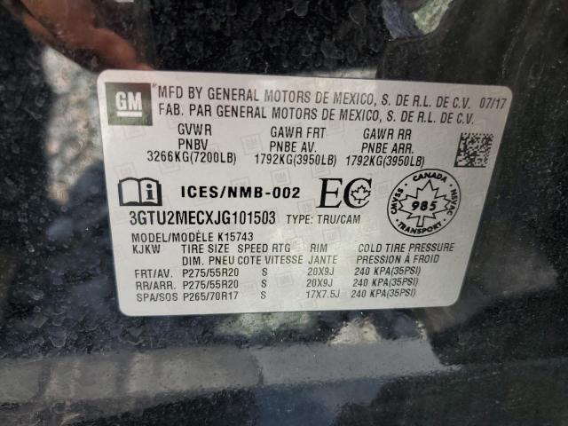 2018 GMC SIERRA K15 3GTU2MECXJG101503
