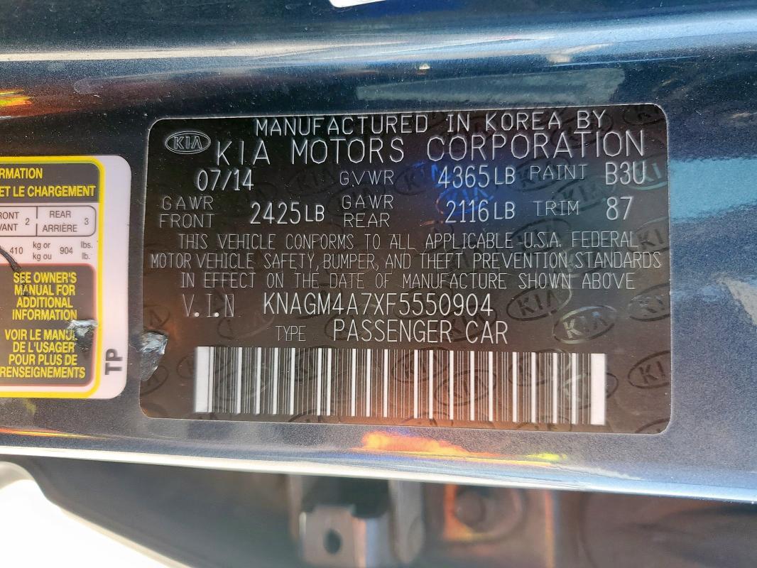 2015 KIA OPTIMA LX - KNAGM4A7XF5550904
