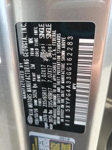 2016 KIA SORENTO LX 5XYPG4A33GG162283