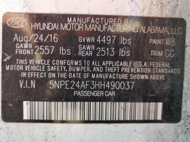 2017 HYUNDAI SONATA SE - 5NPE24AF3HH490037