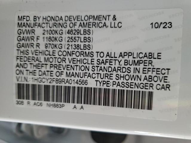 2024 HONDA ACCORD TOURING HYBRID 1HGCY2F89RA014566