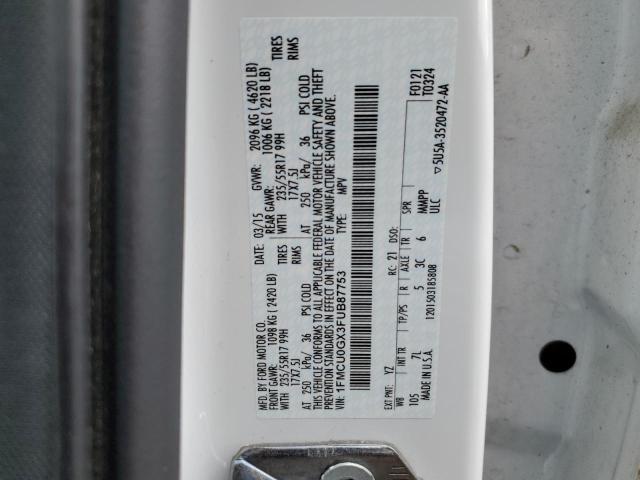 2015 FORD ESCAPE SE 1FMCU0GX3FUB87753