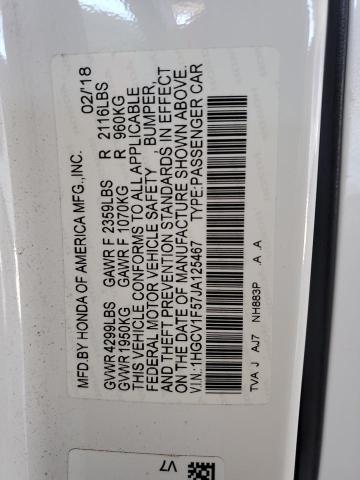 2018 HONDA ACCORD EXL 1HGCV1F57JA125467