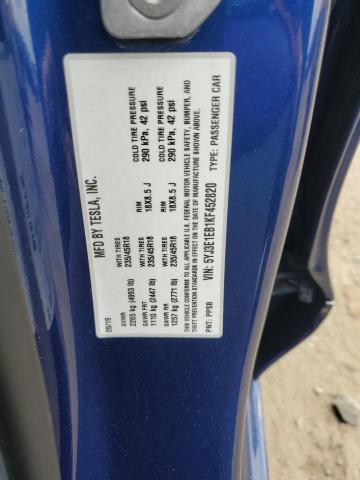2019 TESLA MODEL 3 5YJ3E1EB1KF452820