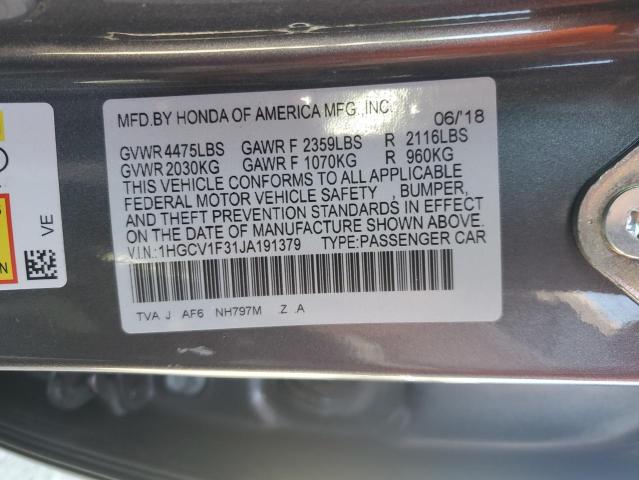 2018 HONDA ACCORD SPO 1HGCV1F31JA191379