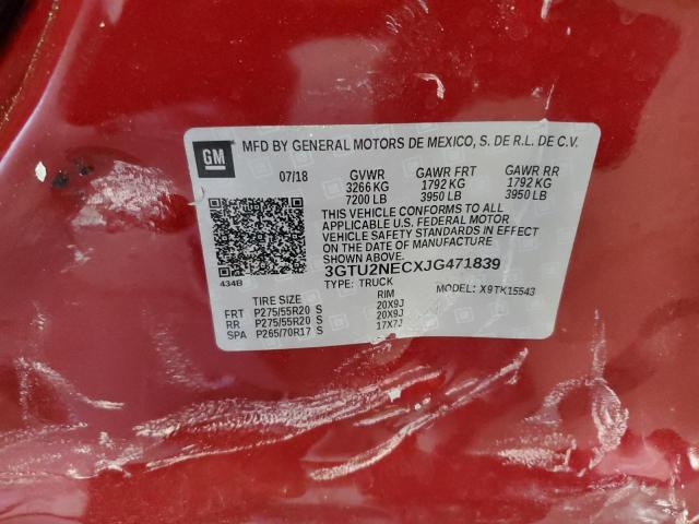 2018 GMC SIERRA K15 3GTU2NECXJG471839