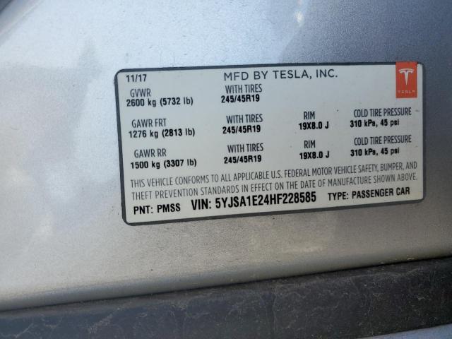 2017 TESLA MODEL S 5YJSA1E24HF228585