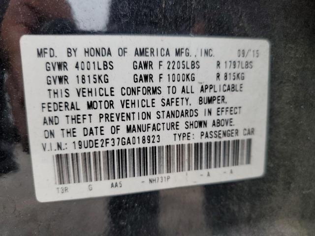 2016 ACURA ILX BASE W 19UDE2F37GA018923