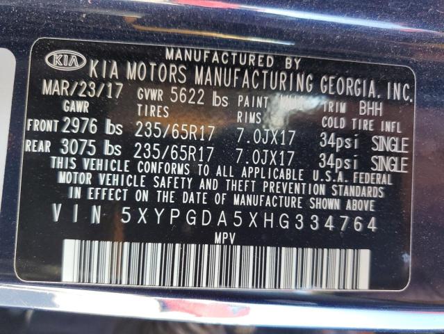 2017 KIA SORENTO LX 5XYPGDA5XHG334764