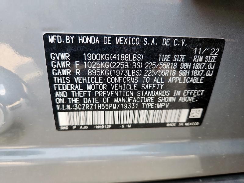 2023 HONDA HR-V SPORT 3CZRZ1H55PM719331