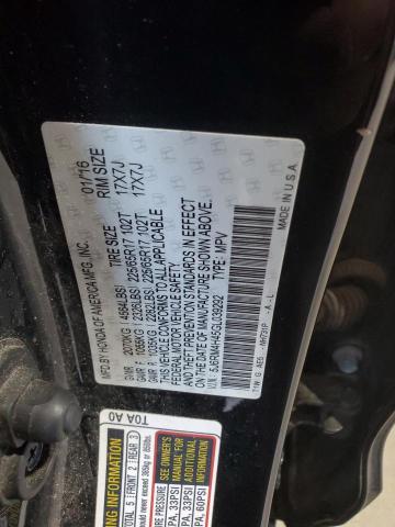 2016 HONDA CR-V SE 5J6RM4H45GL039292