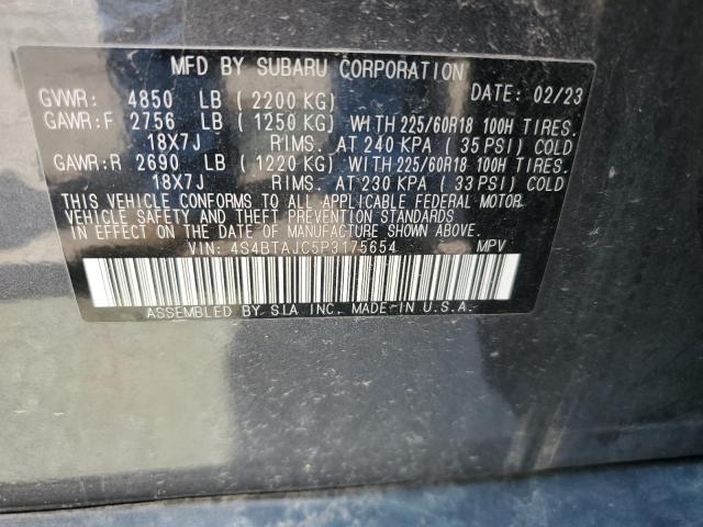 2023 SUBARU OUTBACK ON 4S4BTAJC5P3175654