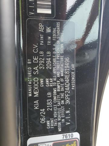 2024 KIA FORTE LX - 3KPF24AD4RE819496