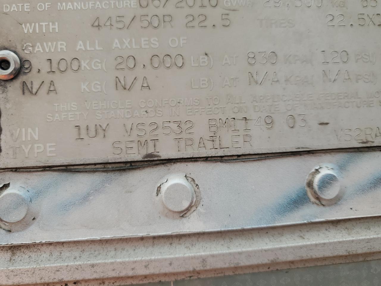 Lot #3204591848 2011 UTILITY VS2RA