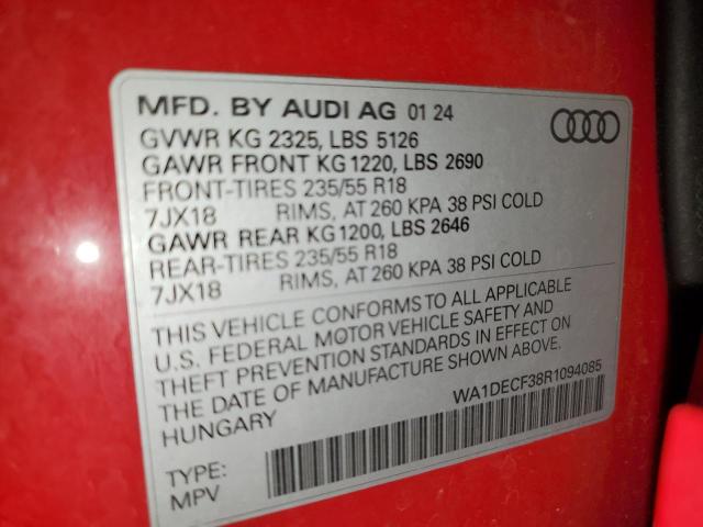 2024 AUDI Q3 PREMIUM WA1DECF38R1094085