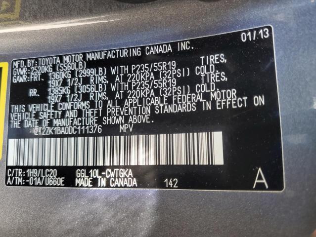2013 LEXUS RX 350 - 2T2ZK1BA0DC111376