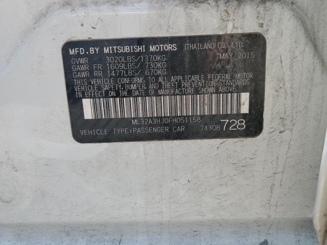 2015 MITSUBISHI MIRAGE DE ML32A3HJ0FH051158
