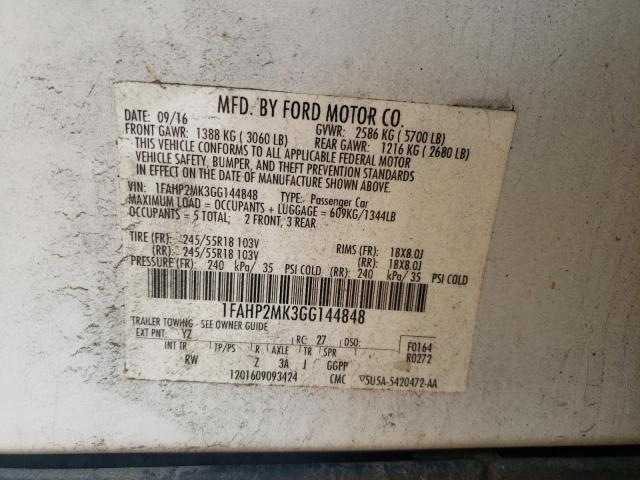 2016 FORD TAURUS POL 1FAHP2MK3GG144848