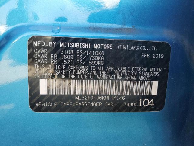 2019 MITSUBISHI MIRAGE G4 ML32F3FJ6KHF14146