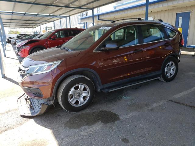 HONDA CR-V LX 2015 maroon  gas 5J6RM4H38FL009371 photo #1