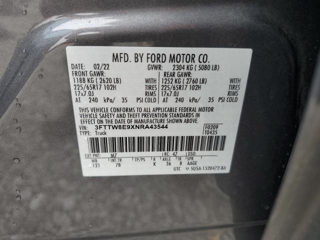 2022 FORD MAVERICK XL 3FTTW8E9XNRA43544